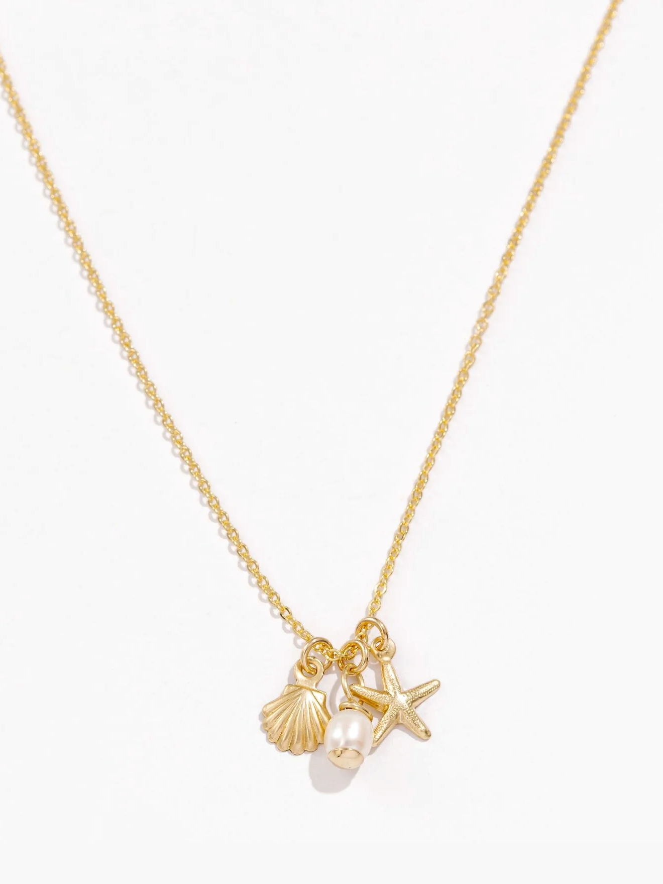 beach treasures necklace 14k yellow gold filled pendant necklace