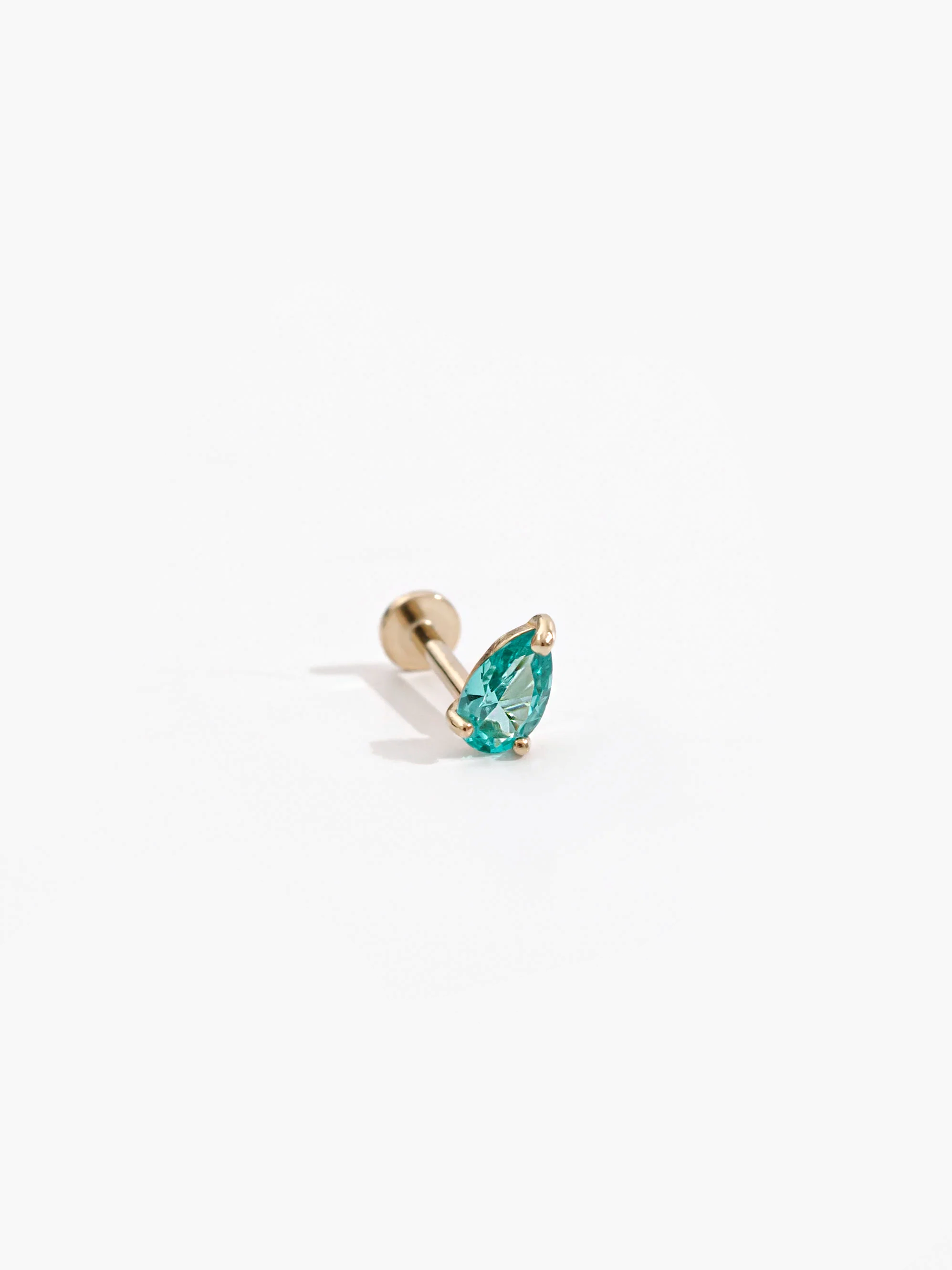 Blue Pear flat back stud