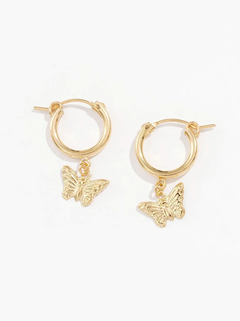 Butterfly Drop Hoops
