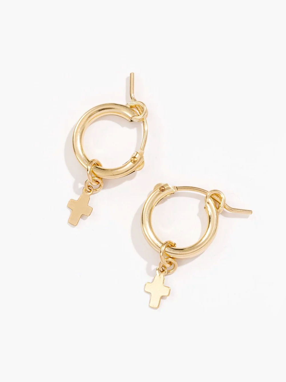 Cross Drop Hoops- Mini