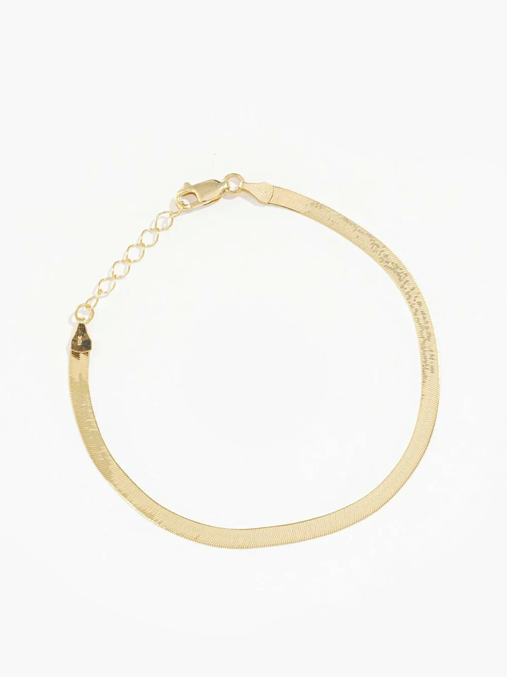 Solid Gold Herringbone Bracelet