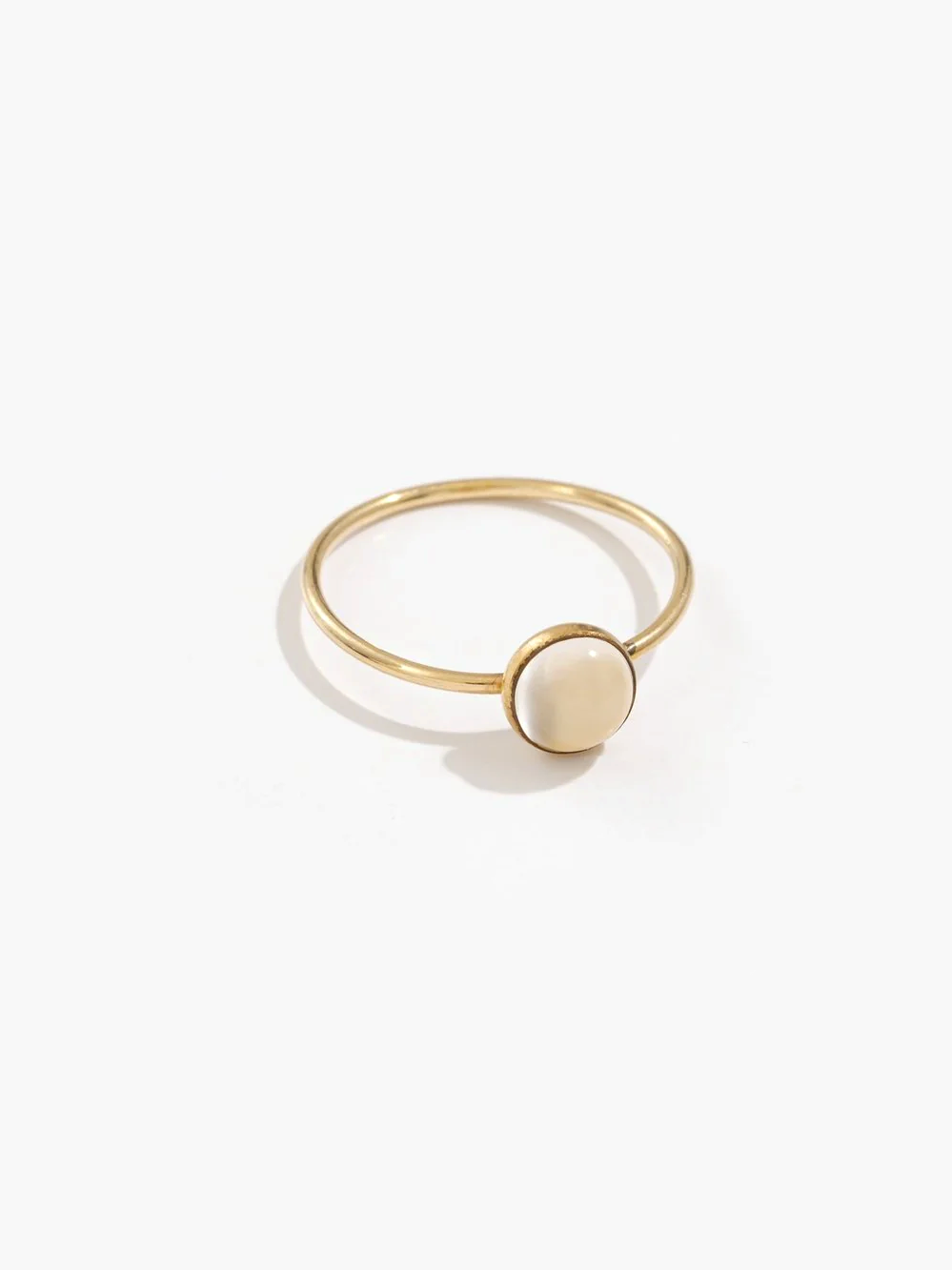 White Moonstone Ring